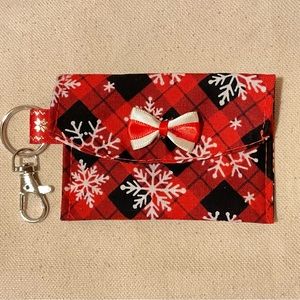 Snowflake ❄️ Card Holder Wallet with Keychain